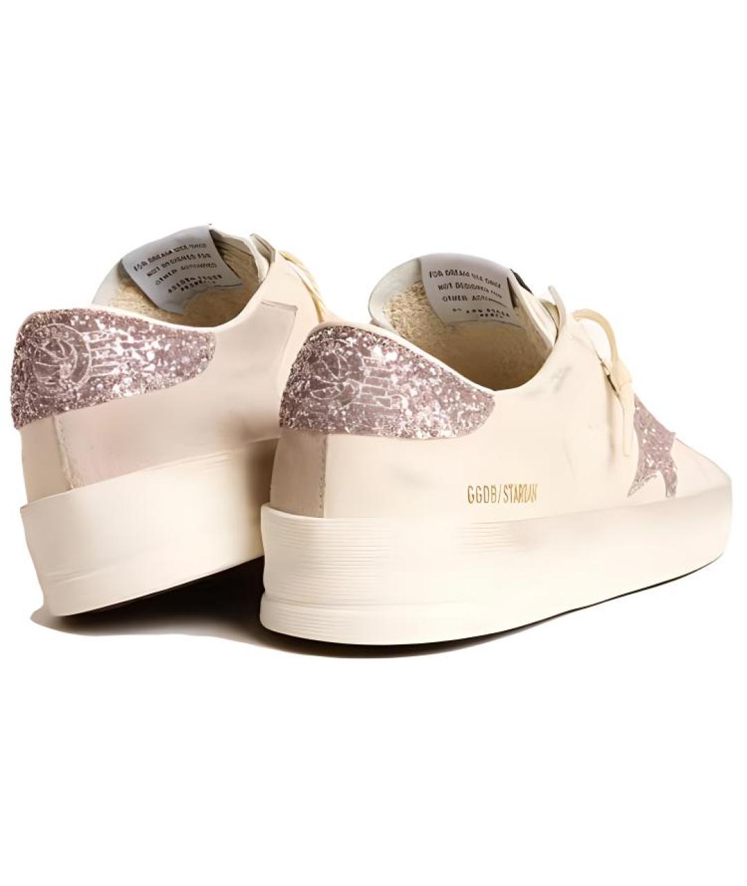 GOLDEN GOOSE DELUXE BRAND Бежевые кожаные кроссовки, фото 3