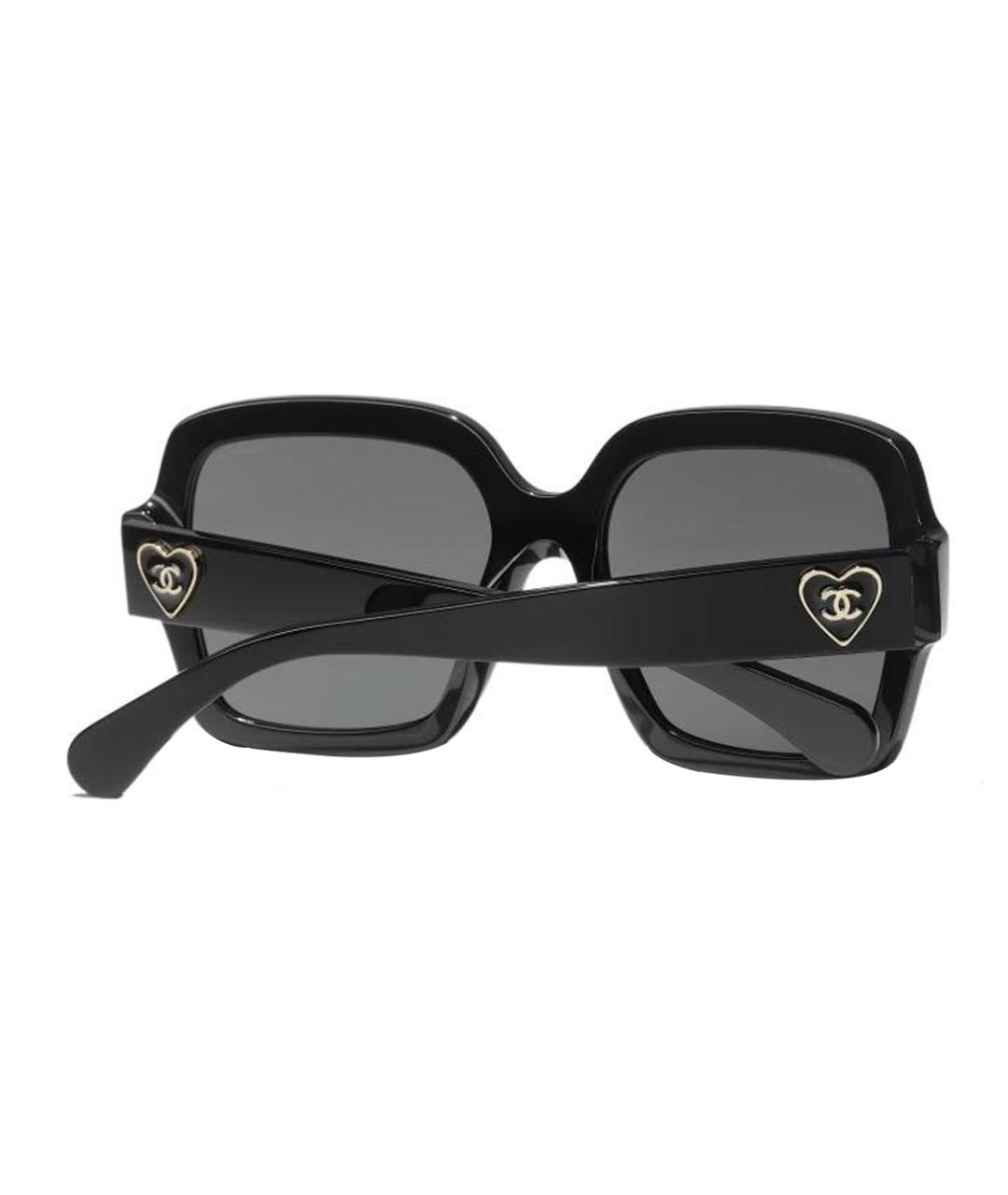 CHANEL Черные пластиковые солнцезащитные очки, фото 4