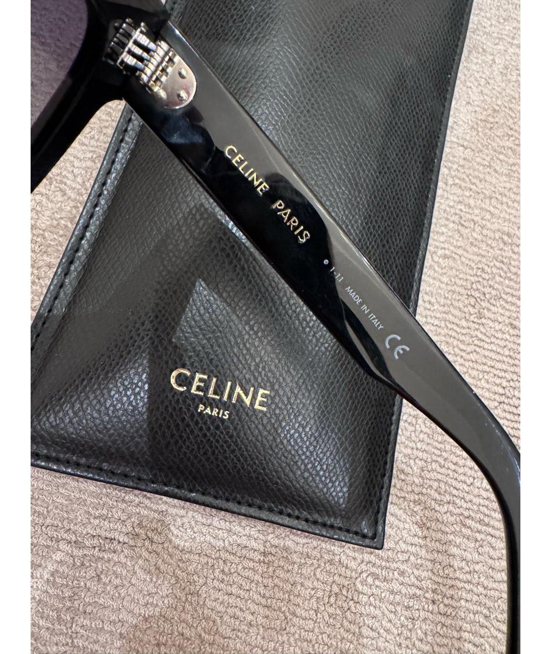 CELINE Черные пластиковые солнцезащитные очки, фото 4