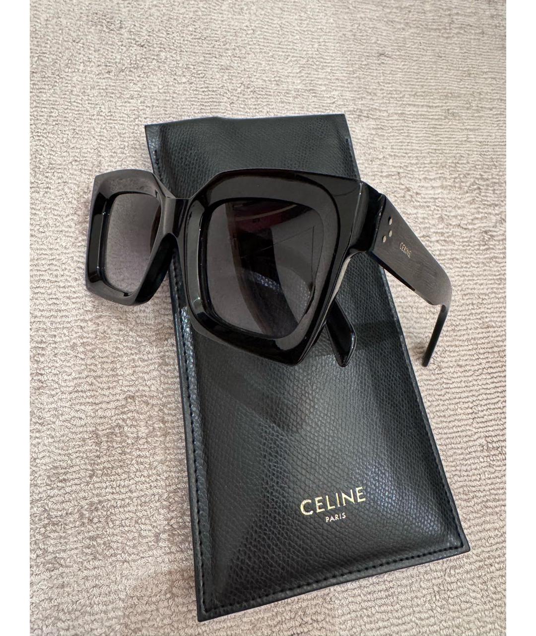 CELINE Черные пластиковые солнцезащитные очки, фото 2