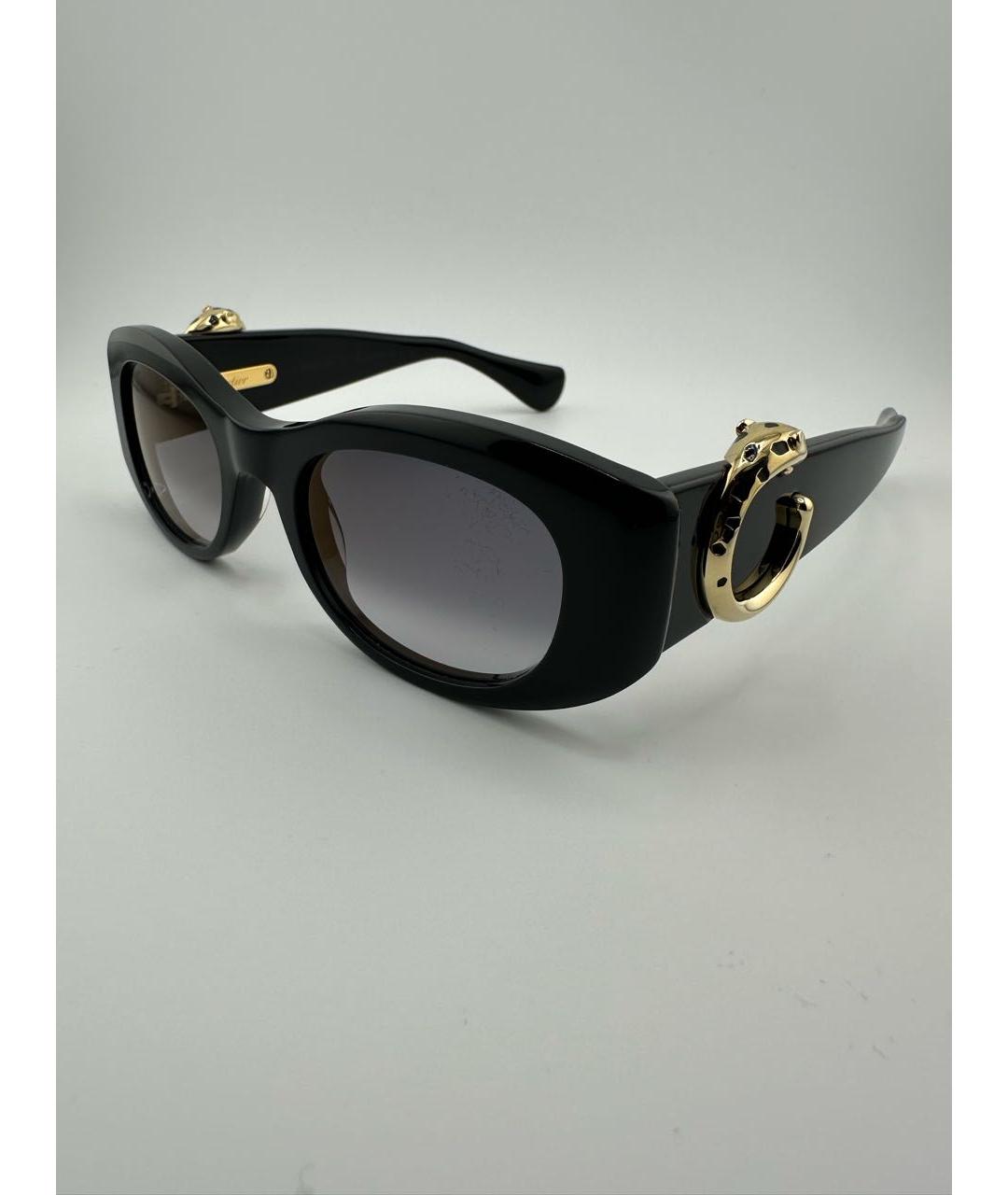 CARTIER Черные пластиковые солнцезащитные очки, фото 4