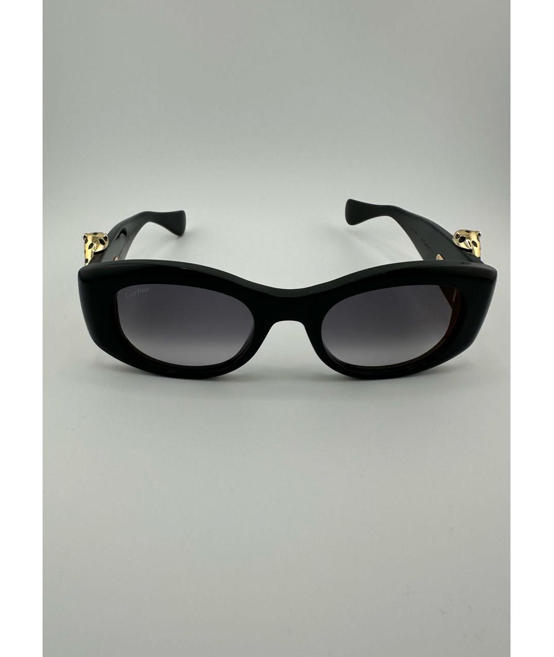 CARTIER Черные пластиковые солнцезащитные очки, фото 7