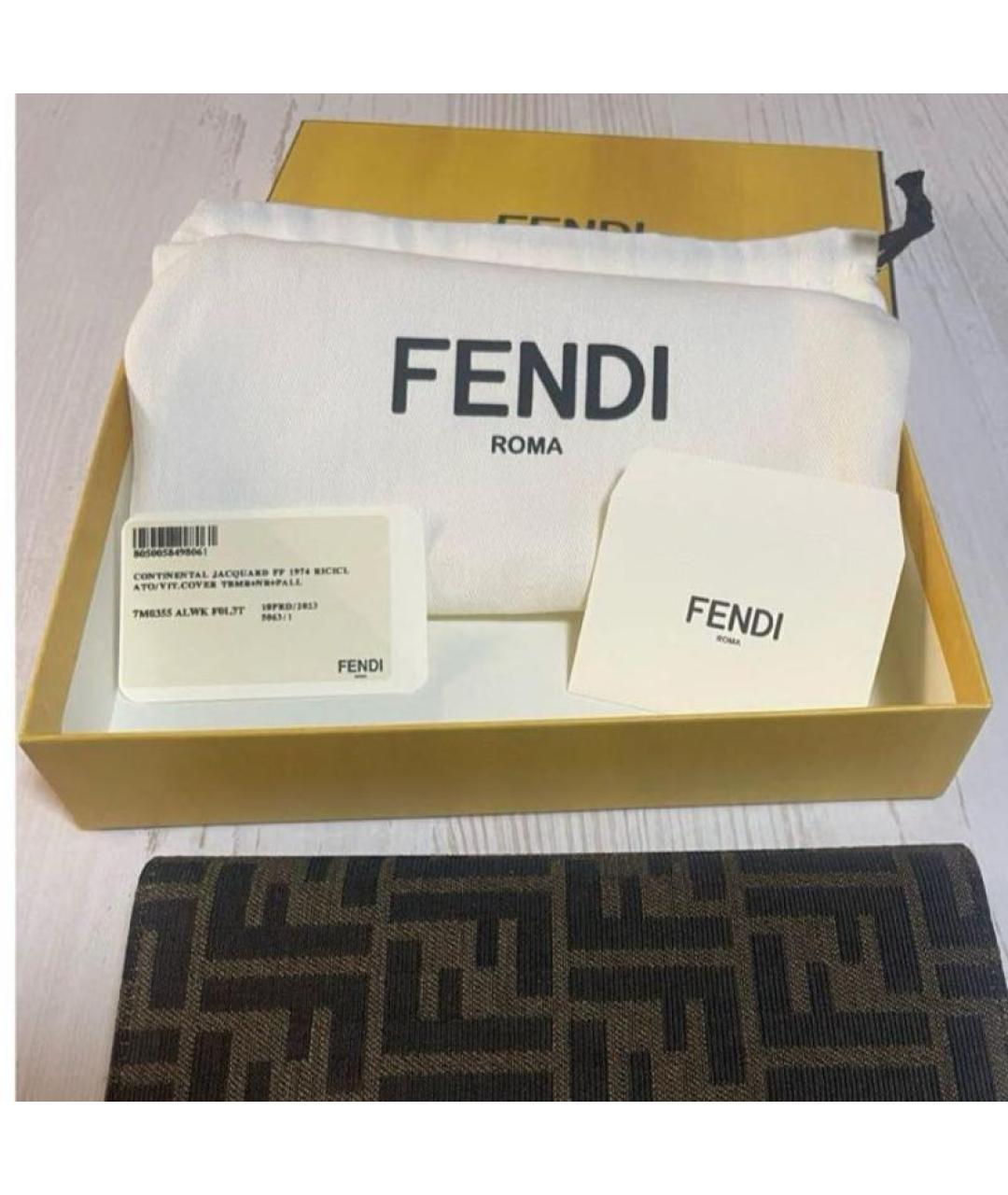 FENDI Коричневый кошелек, фото 4