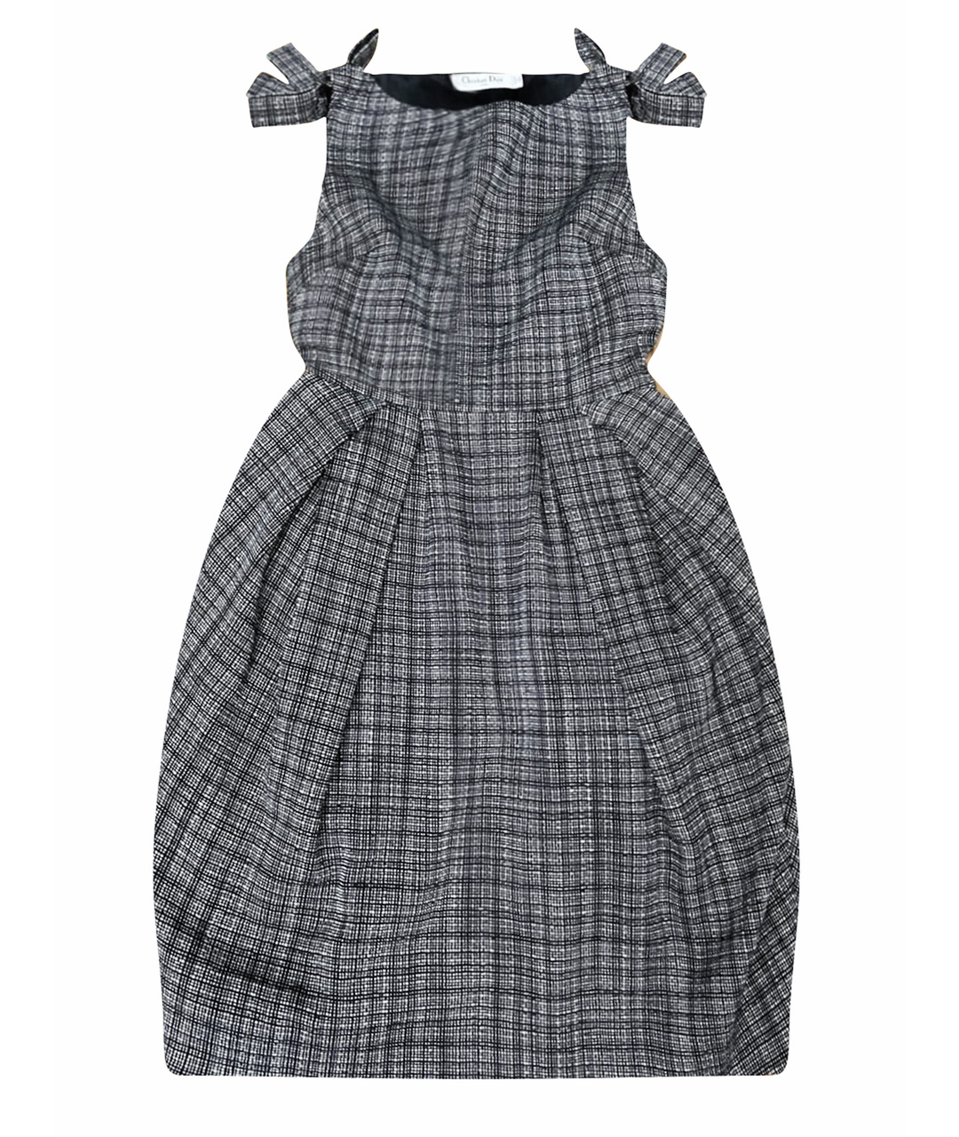 CHRISTIAN DIOR PRE-OWNED Черное шерстяное коктейльное платье, фото 1