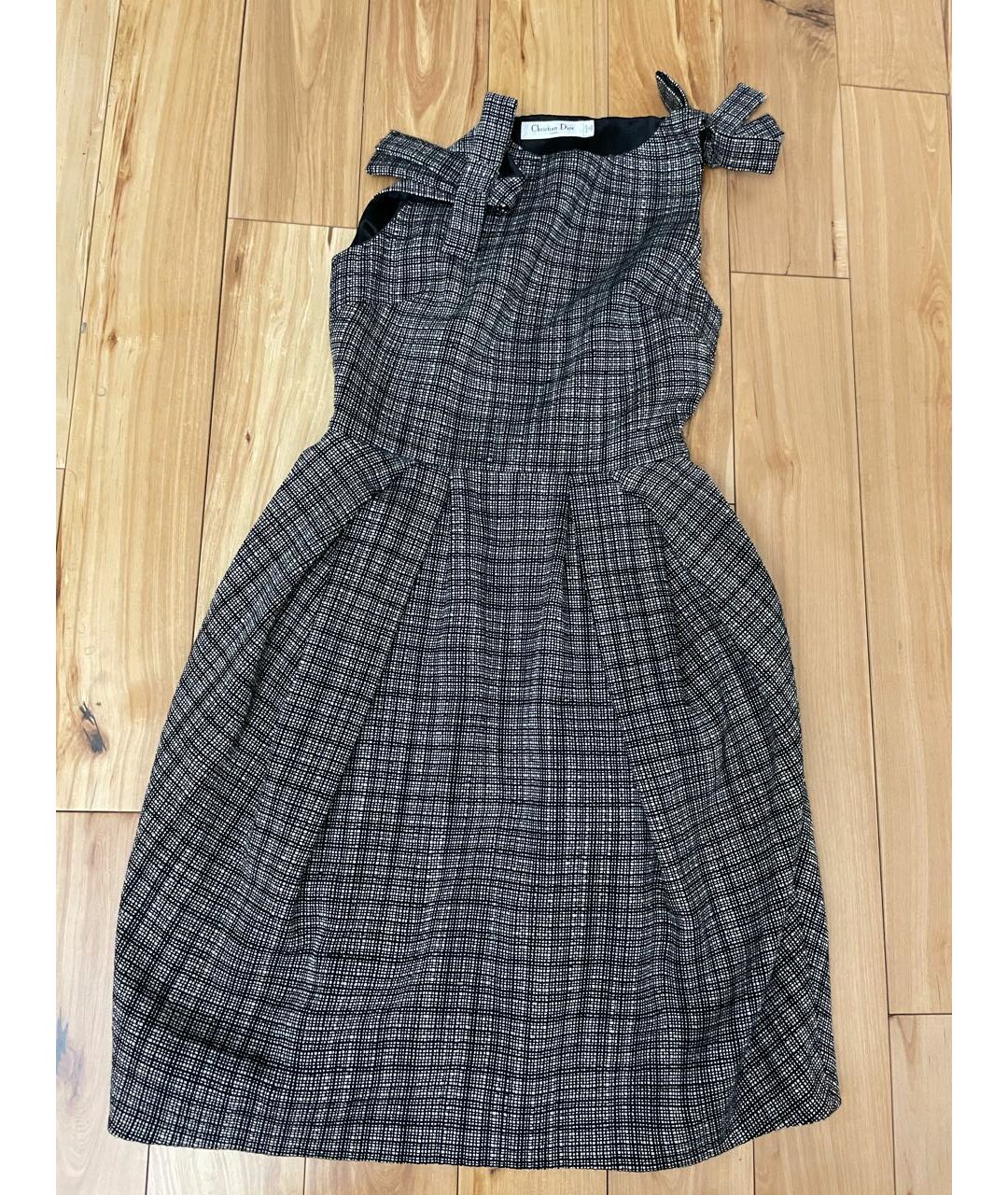 CHRISTIAN DIOR PRE-OWNED Черное шерстяное коктейльное платье, фото 5
