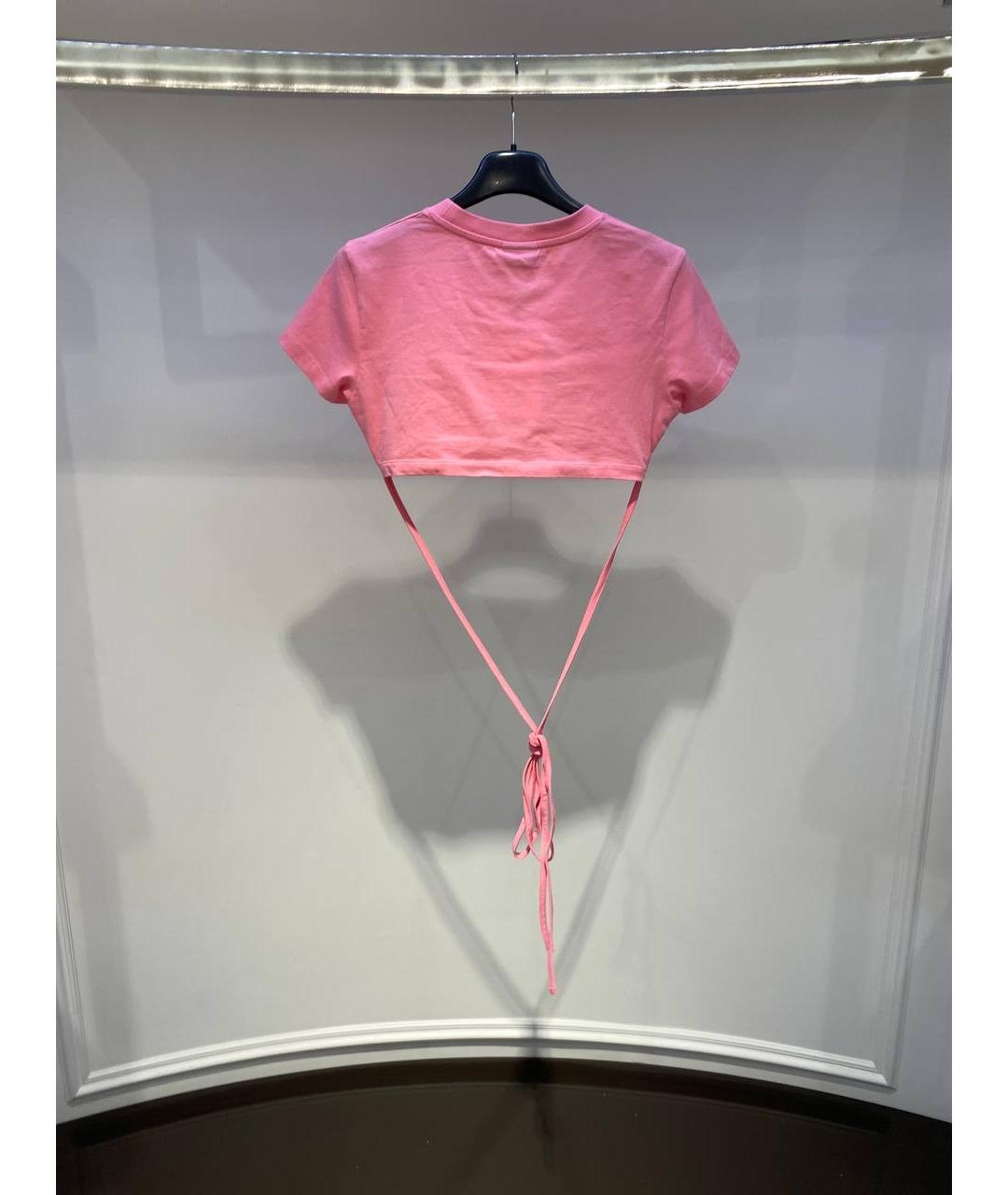 JACQUEMUS Розовая хлопковая майка, фото 5