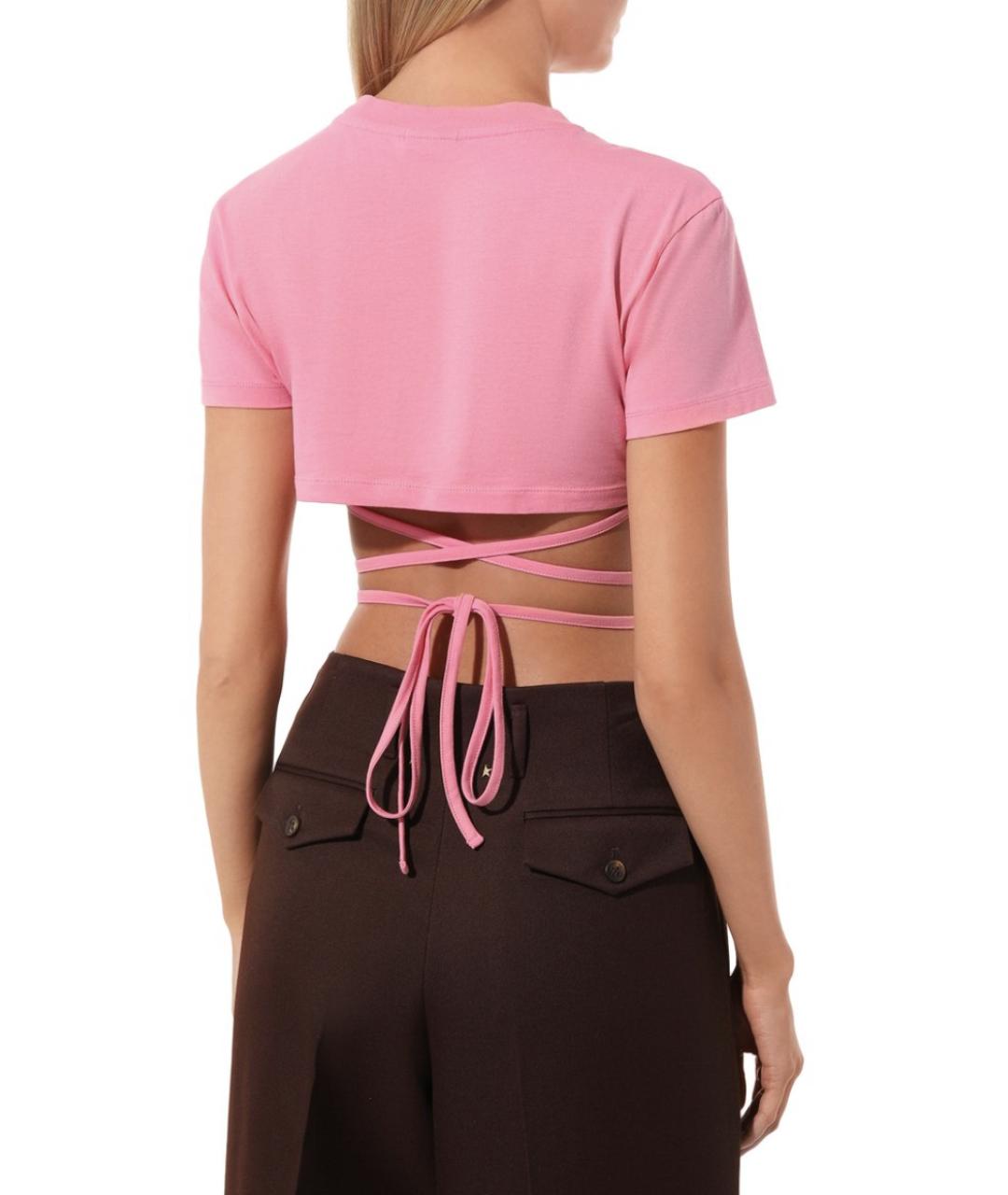 JACQUEMUS Розовая хлопковая майка, фото 3