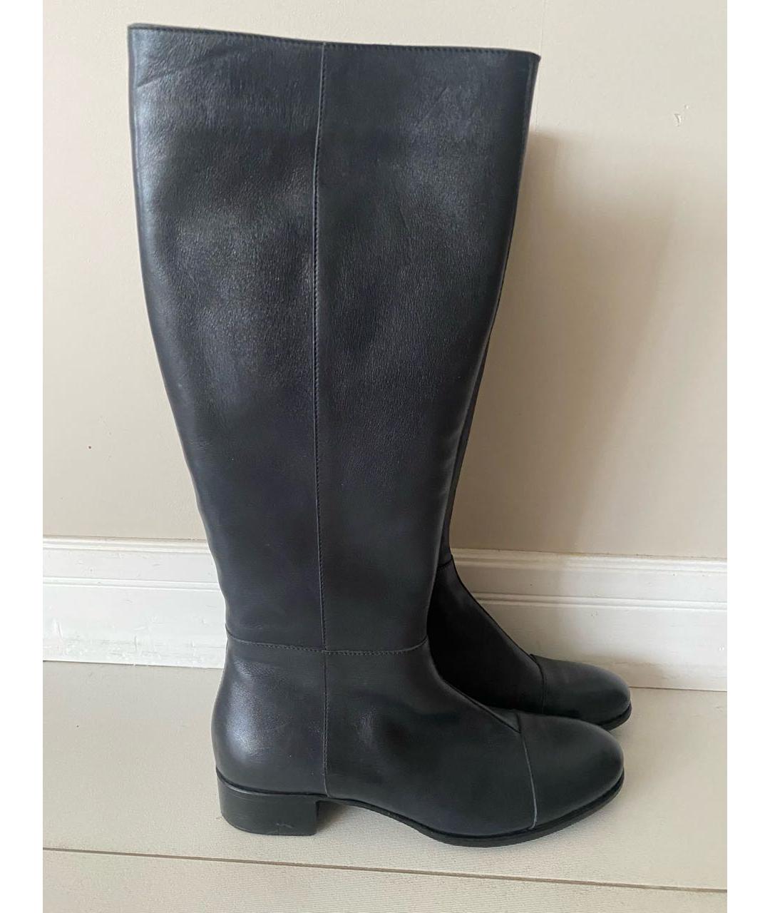 PRADA Темно-синие кожаные сапоги, фото 8