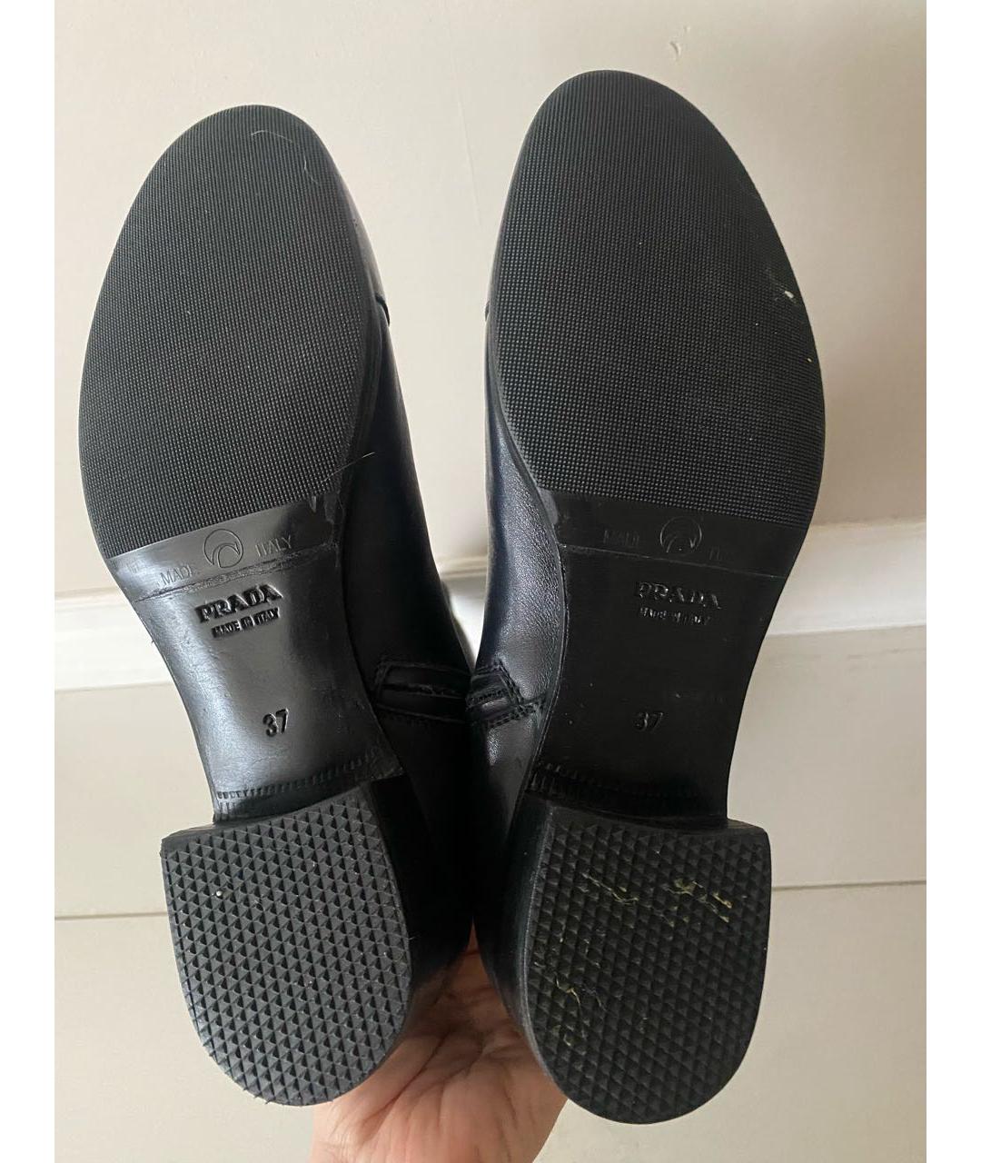 PRADA Темно-синие кожаные сапоги, фото 7