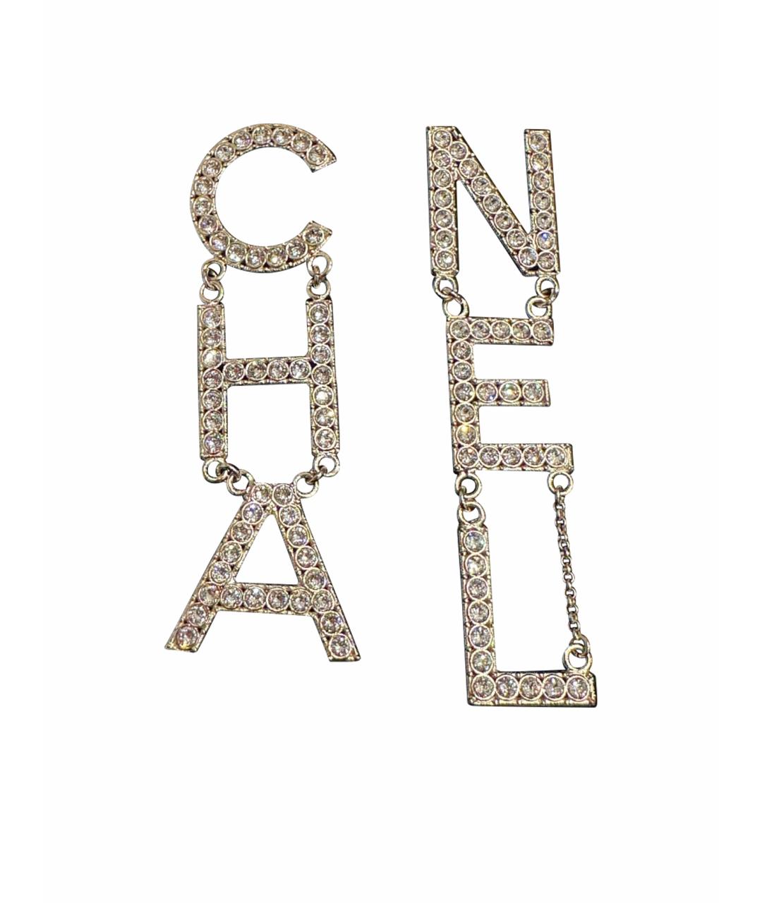 CHANEL Серебряные металлические серьги, фото 1
