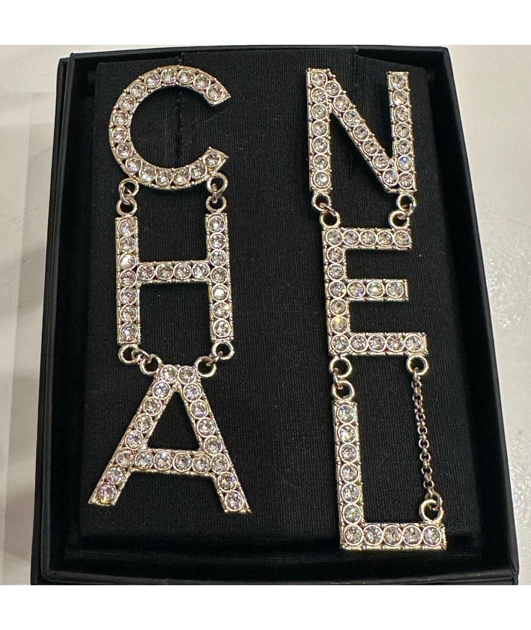 CHANEL Серебряные металлические серьги, фото 6