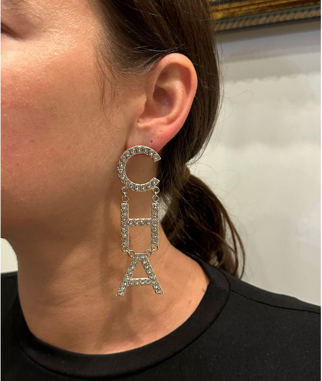 CHANEL Серебряные металлические серьги, фото 3