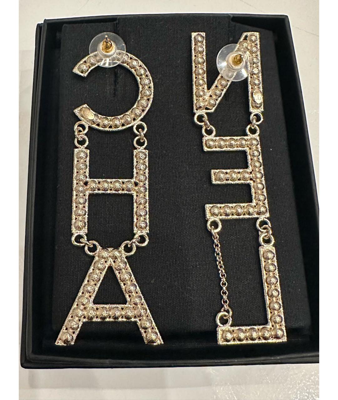 CHANEL Серебряные металлические серьги, фото 5