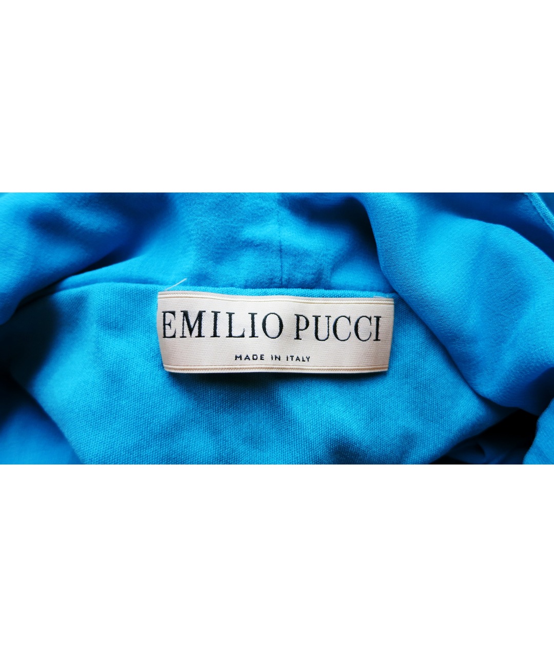 EMILIO PUCCI Голубое вискозное вечернее платье, фото 4