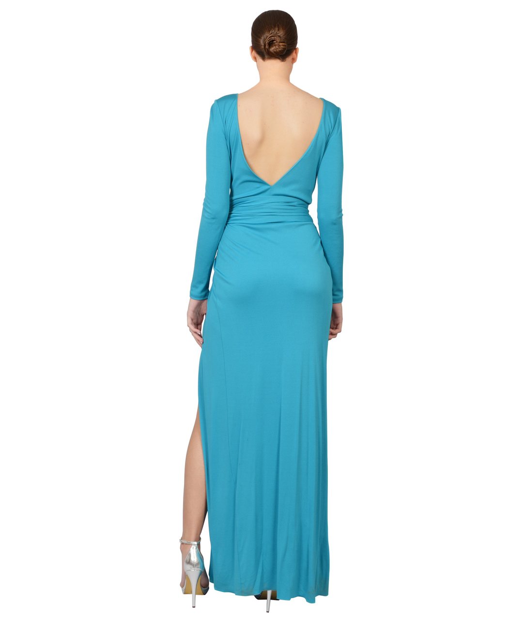 EMILIO PUCCI Голубое вискозное вечернее платье, фото 2