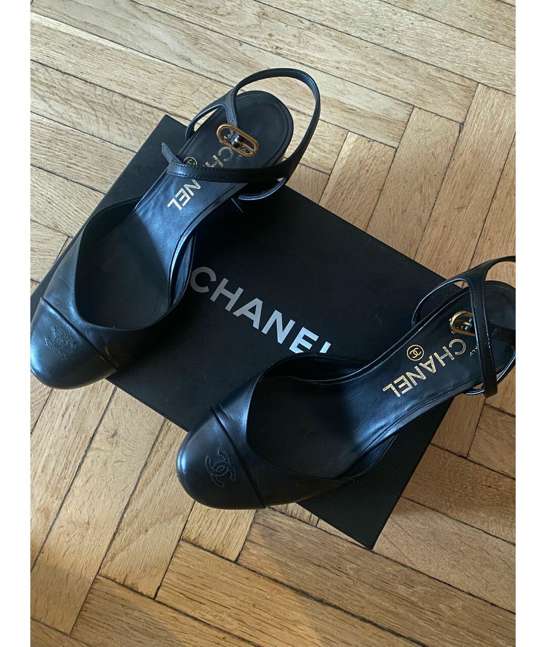 CHANEL Черные кожаные туфли, фото 3