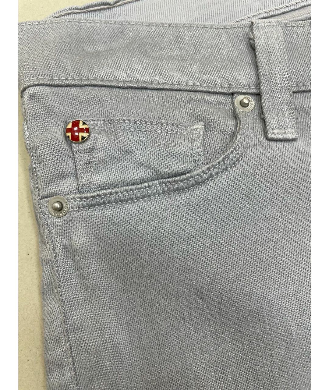 HUDSON Серые хлопко-лиоцелловые джинсы слим, фото 3