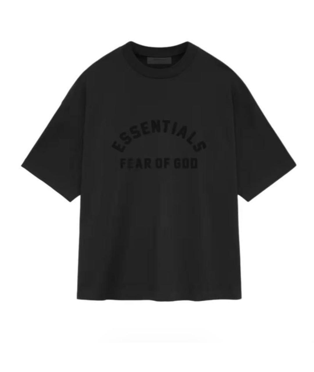 FEAR OF GOD ESSENTIALS Черная хлопковая футболка, фото 1