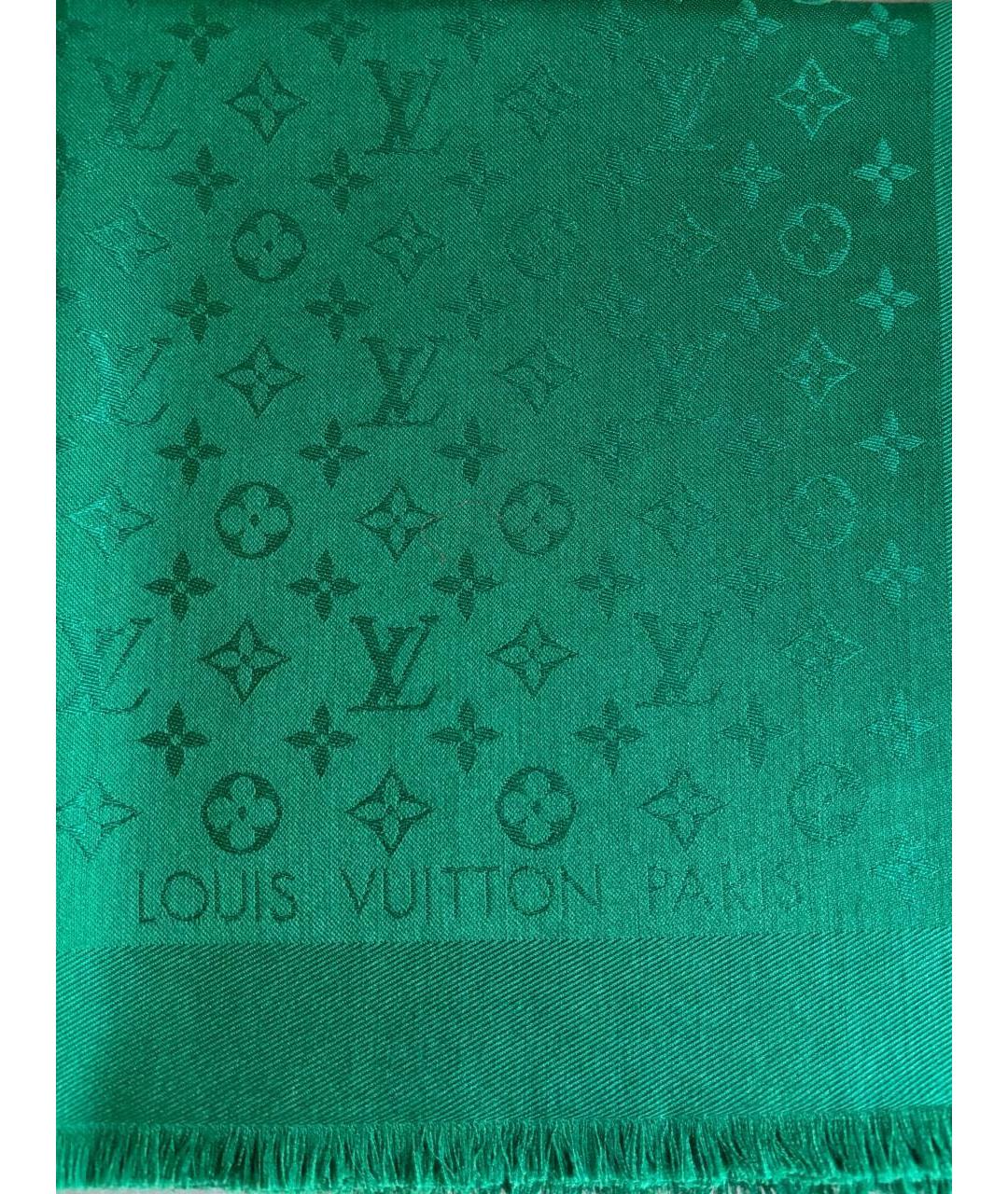 LOUIS VUITTON Зеленый платок, фото 3