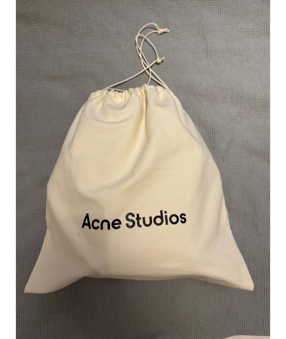 ACNE STUDIOS Белая кожаная сумка через плечо, фото 5