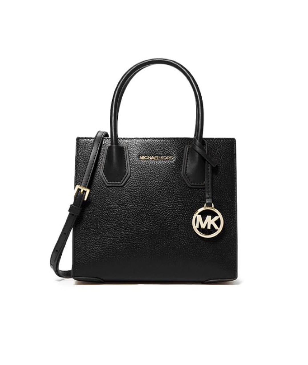 MICHAEL KORS Черная кожаная сумка с короткими ручками, фото 4