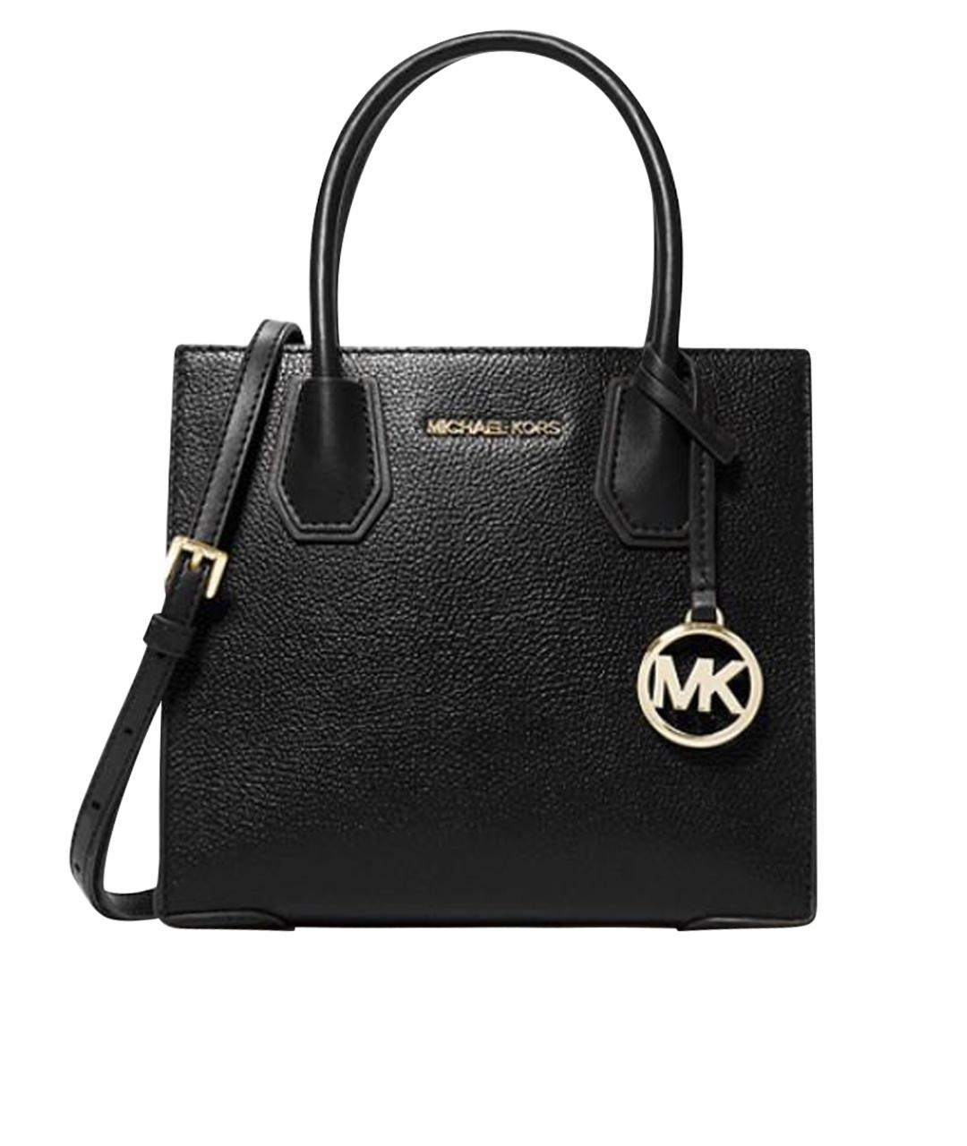 MICHAEL KORS Черная кожаная сумка с короткими ручками, фото 1