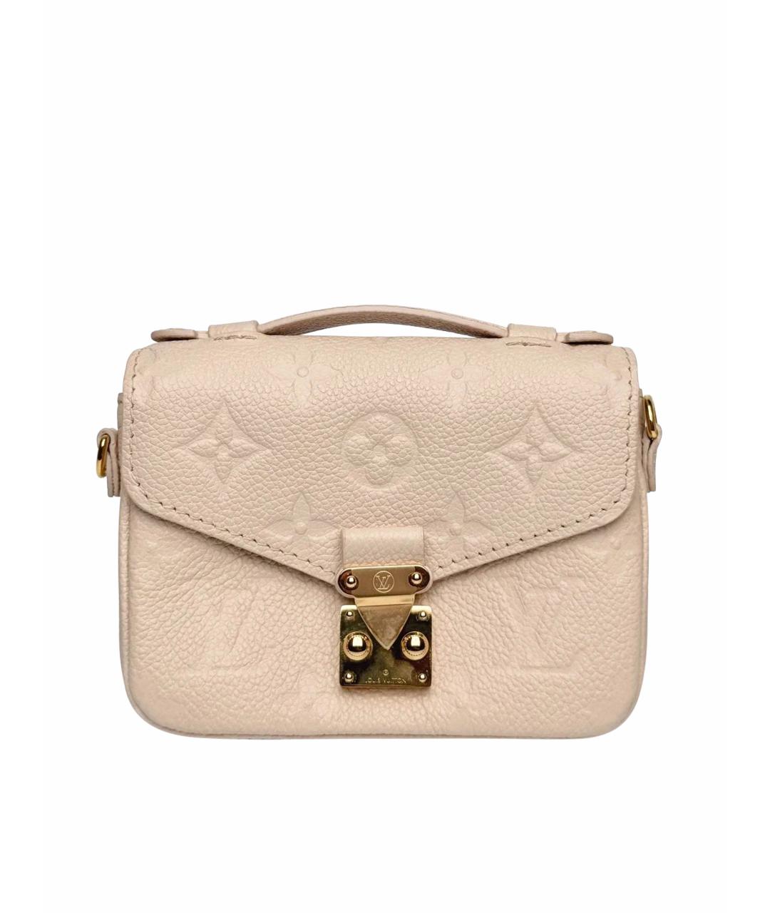 LOUIS VUITTON Бежевая кожаная сумка через плечо, фото 1