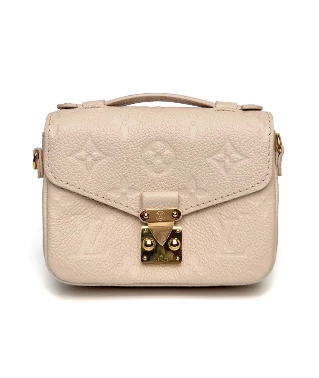 LOUIS VUITTON Бежевая кожаная сумка через плечо, фото 1