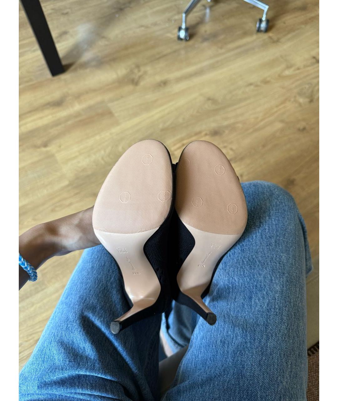 GIANVITO ROSSI Черные текстильные ботильоны, фото 5