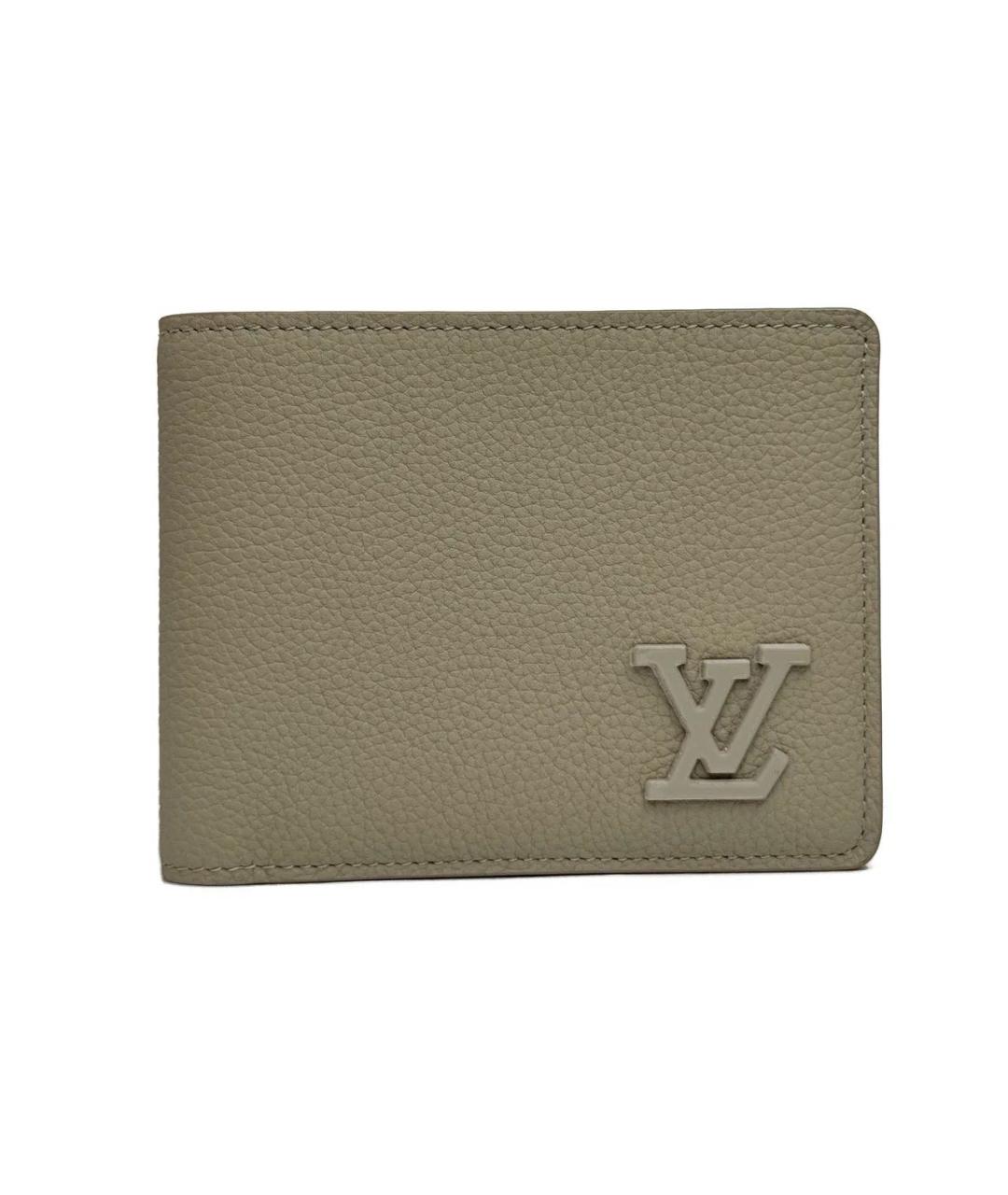 LOUIS VUITTON Бежевый кожаный кошелек, фото 1