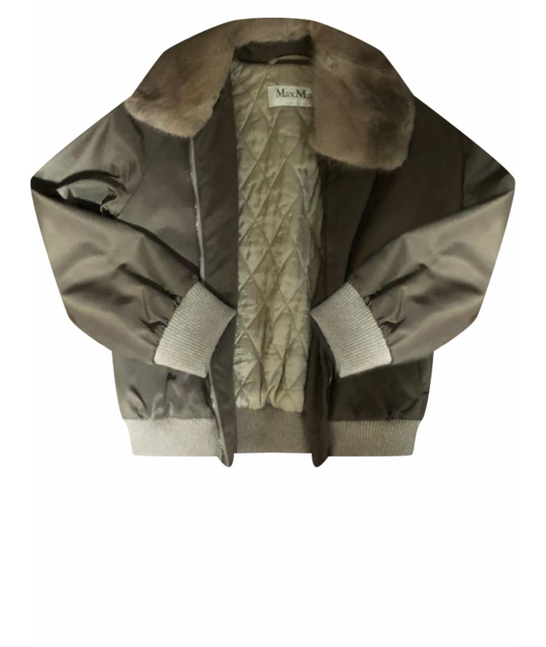 MAX MARA Хаки шерстяная куртка, фото 1