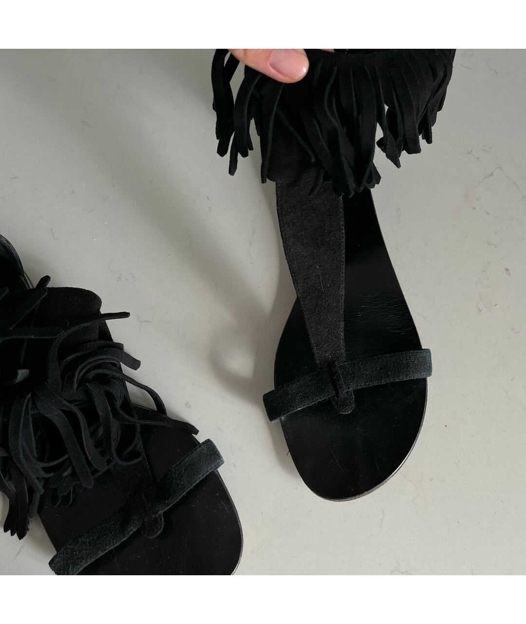 BALMAIN Черные замшевые сандалии, фото 3