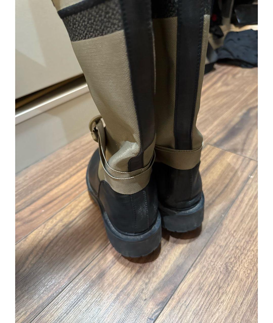 CHRISTIAN DIOR Бежевые текстильные сапоги, фото 4