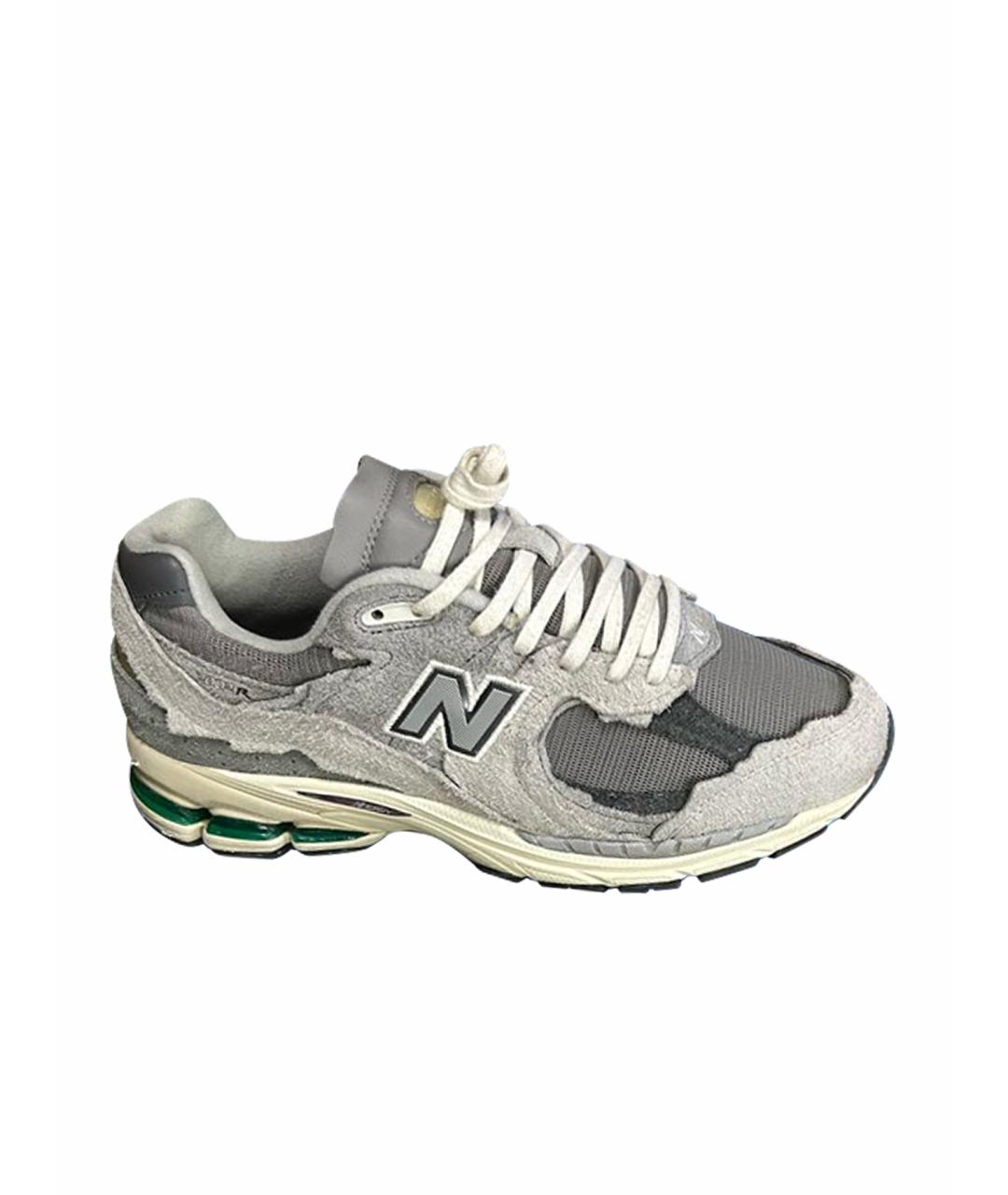 NEW BALANCE Серые замшевые низкие кроссовки / кеды, фото 1