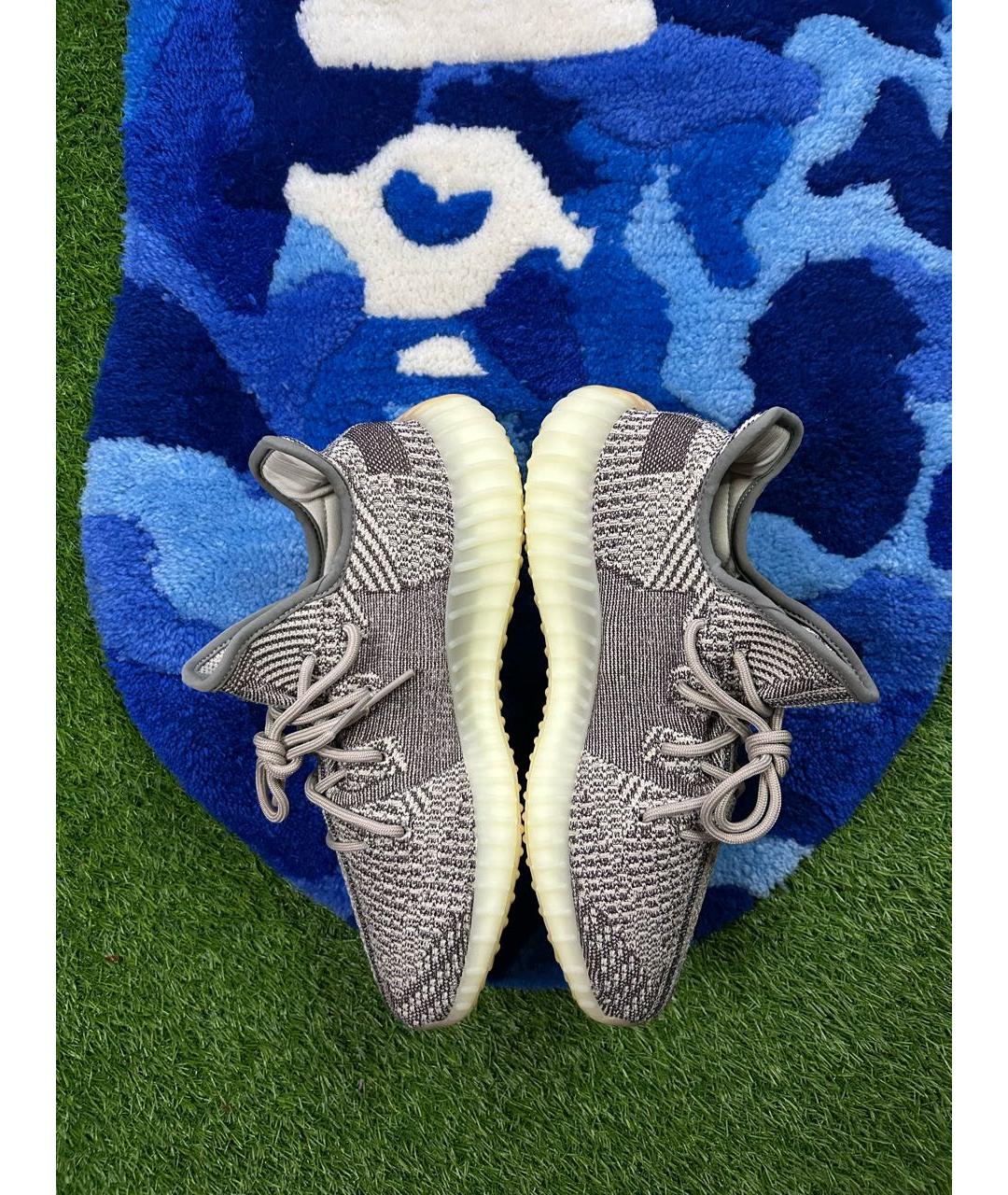 ADIDAS YEEZY Серые текстильные низкие кроссовки / кеды, фото 4