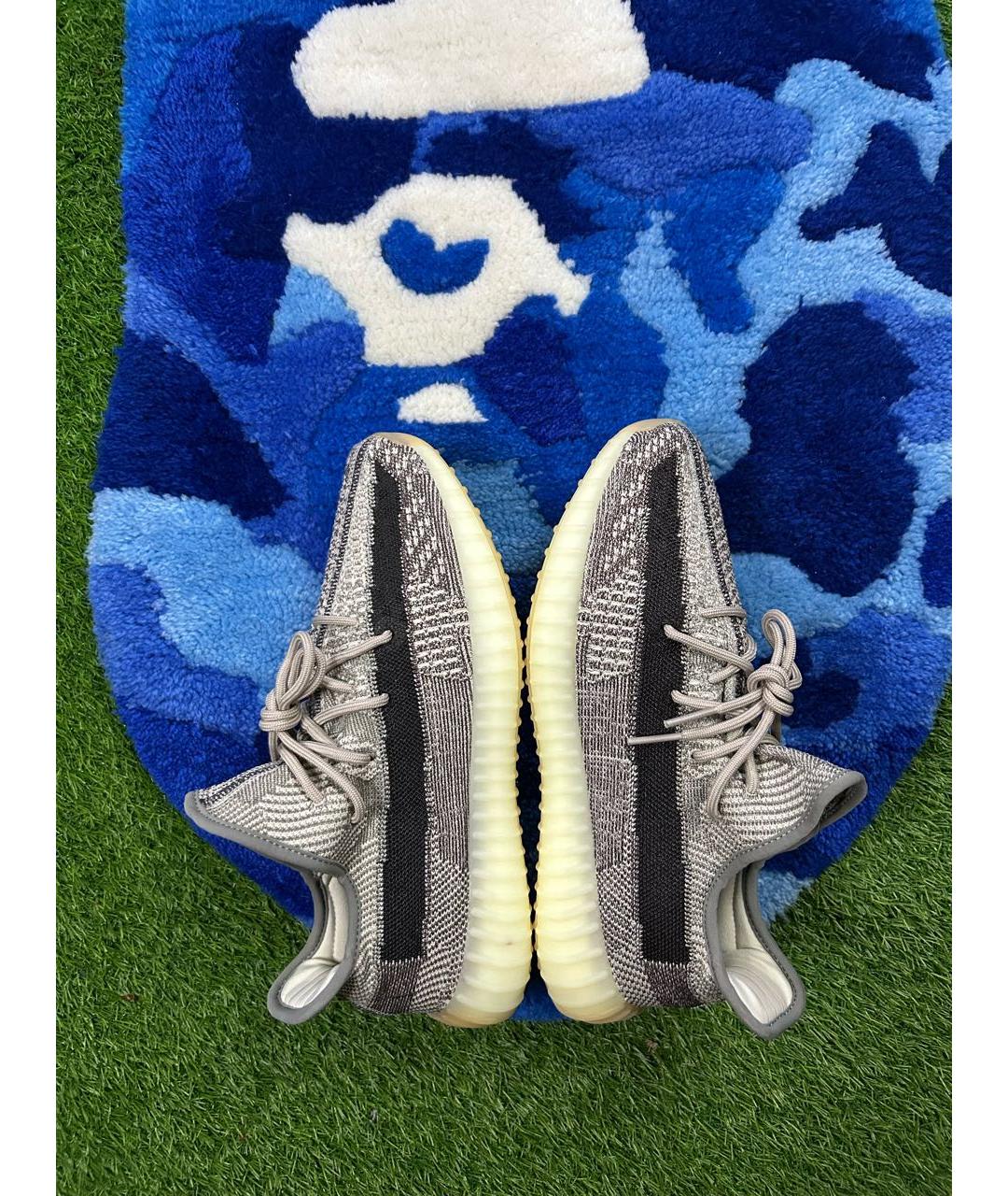 ADIDAS YEEZY Серые текстильные низкие кроссовки / кеды, фото 7