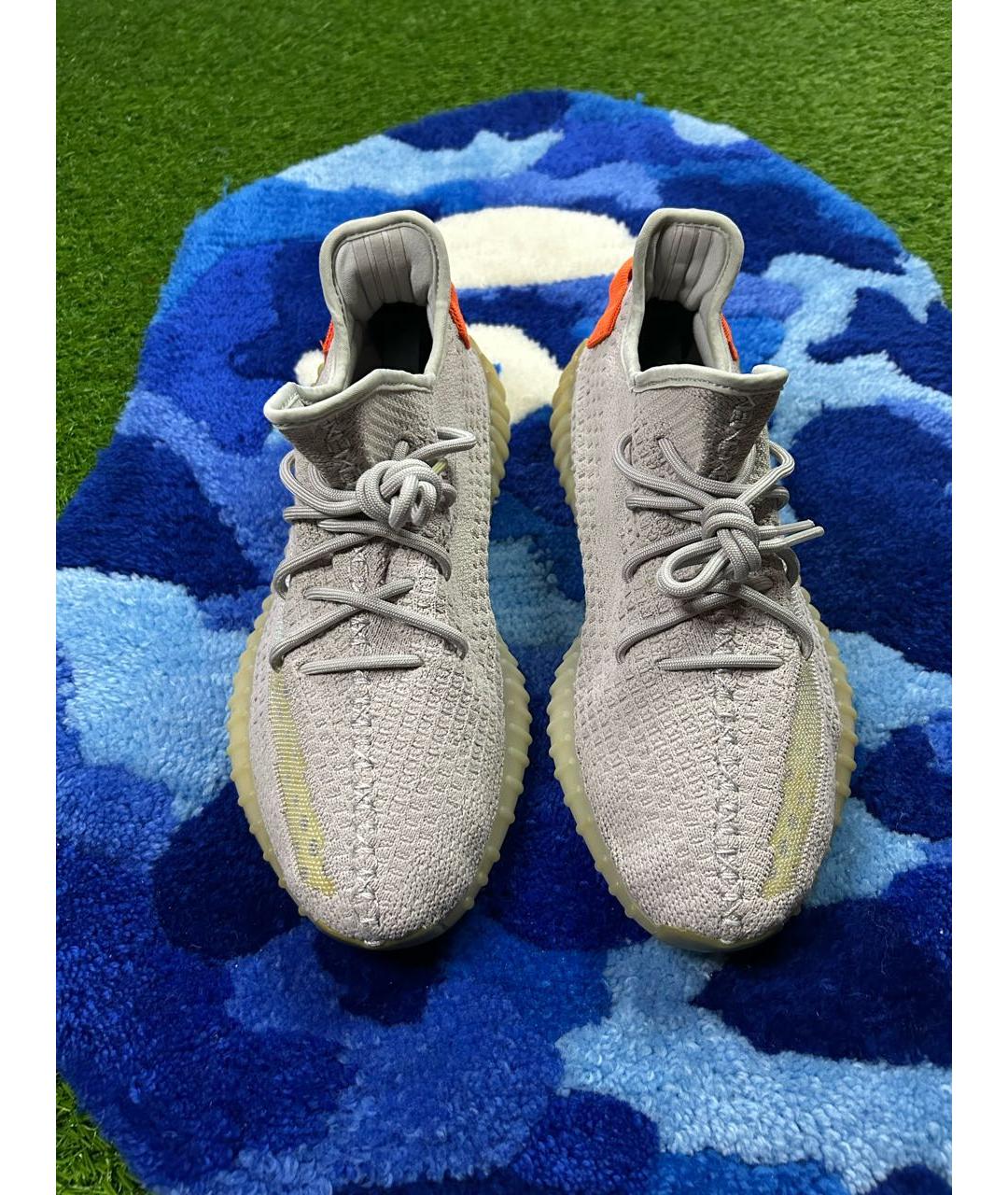 ADIDAS YEEZY Серые текстильные низкие кроссовки / кеды, фото 3