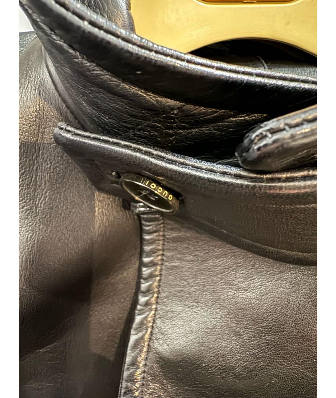 GUCCI Черная кожаная куртка, фото 4