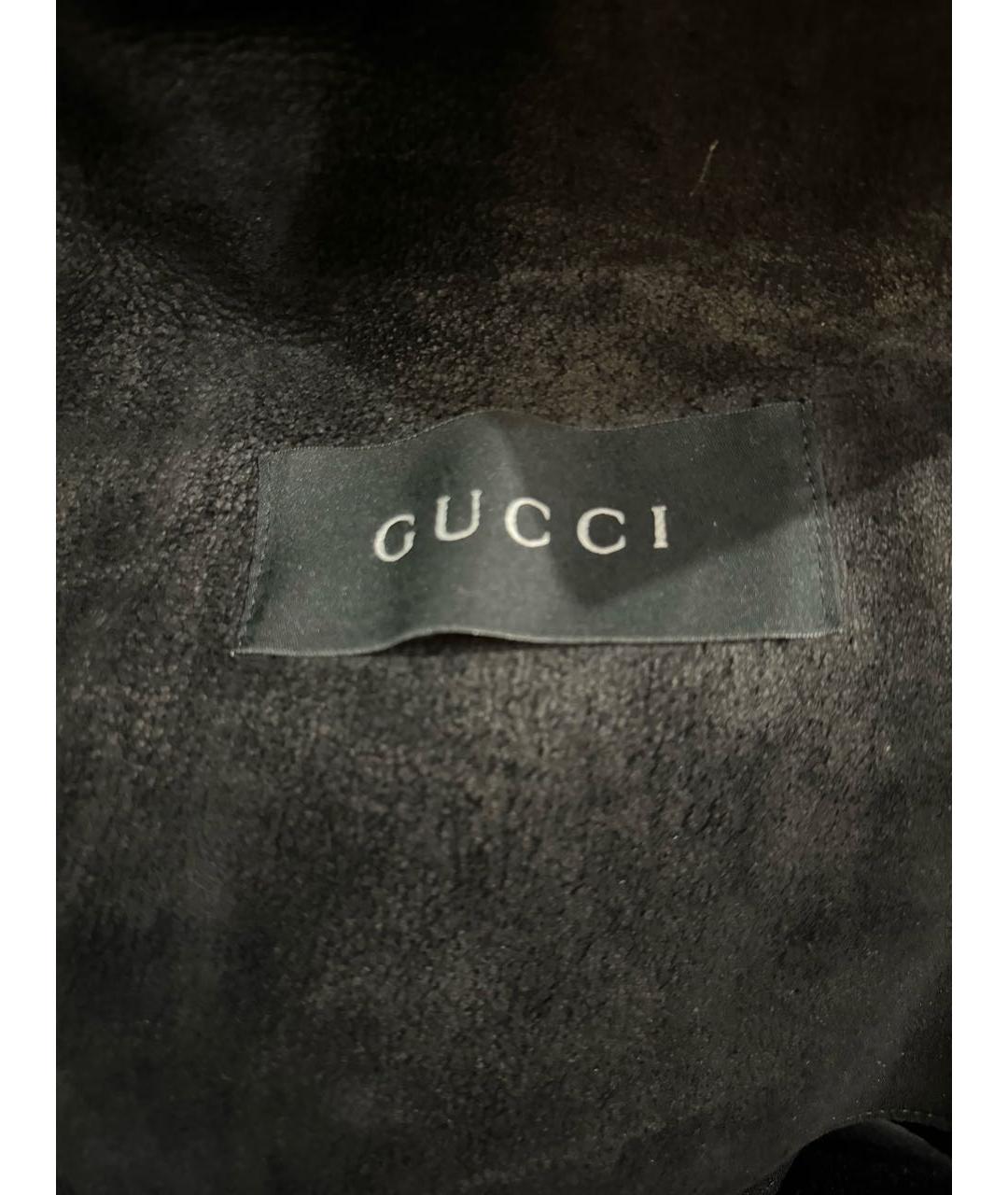 GUCCI Черная кожаная куртка, фото 3