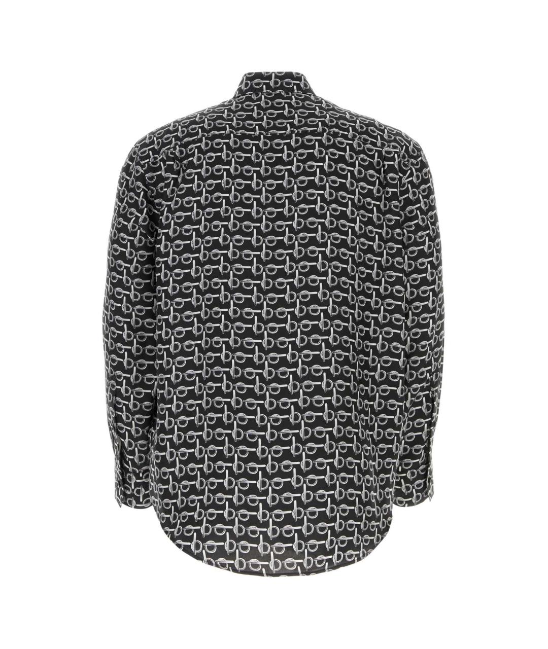 BURBERRY Черная шелковая кэжуал рубашка, фото 2