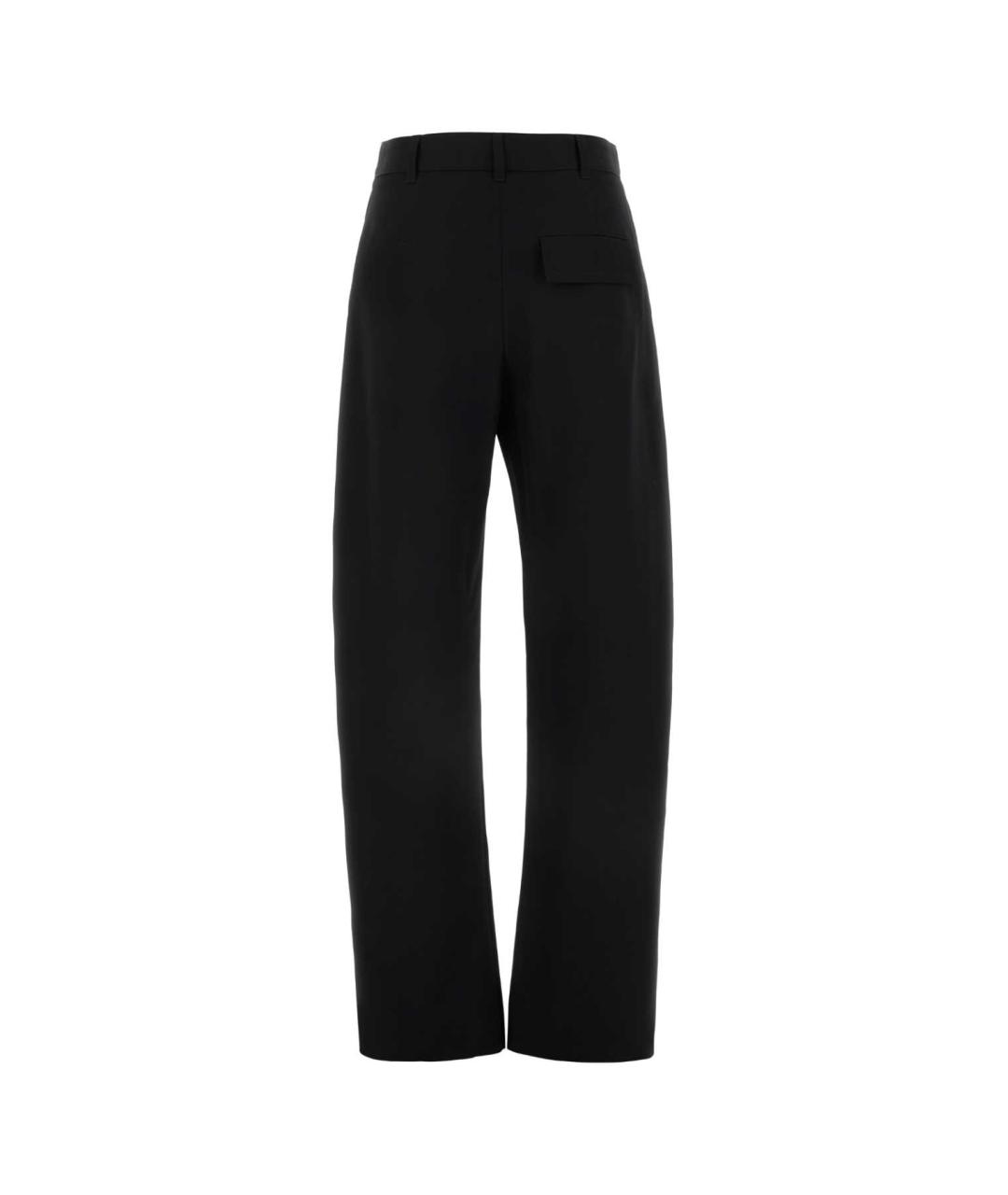 BOTTEGA VENETA Черные шерстяные прямые брюки, фото 2