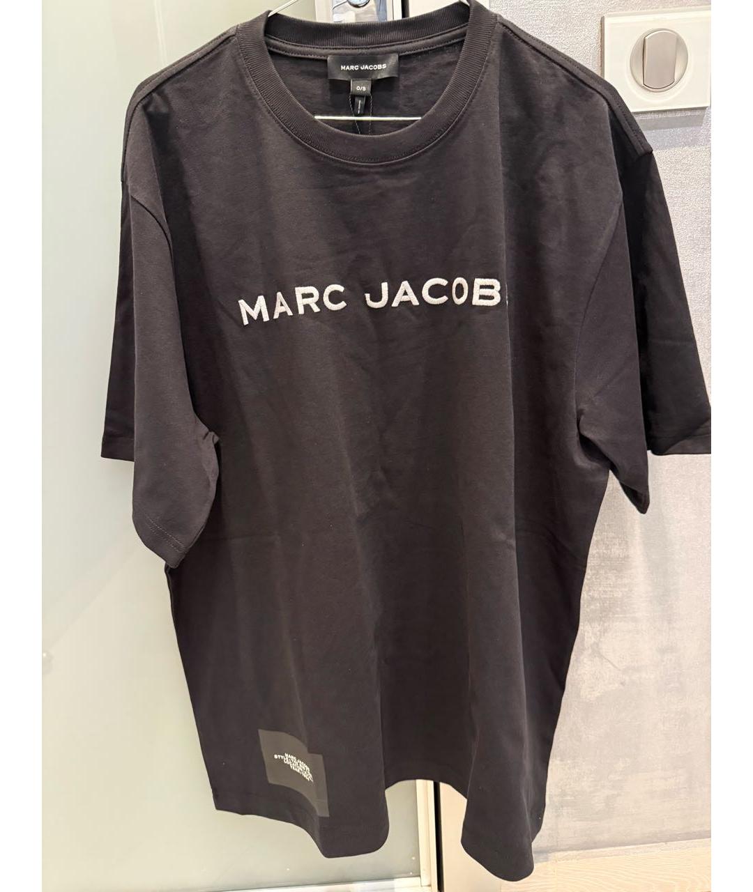 MARC JACOBS Черная хлопковая футболка, фото 4