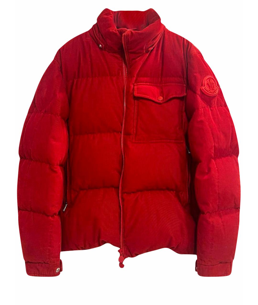 MONCLER Красный пуховик, фото 1