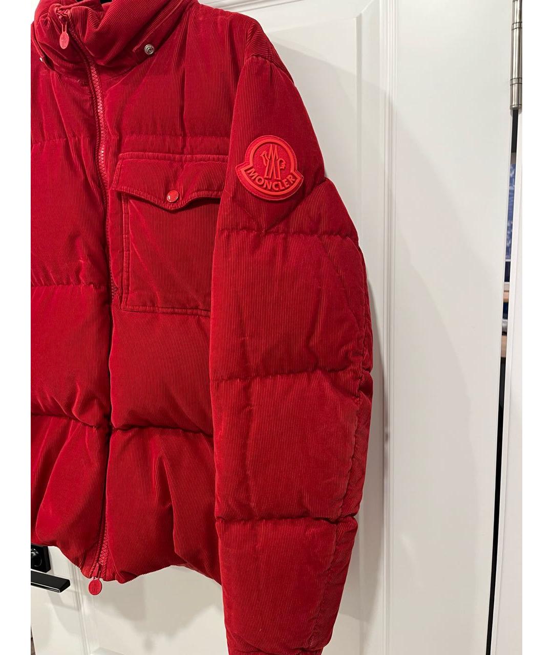 MONCLER Красный пуховик, фото 3