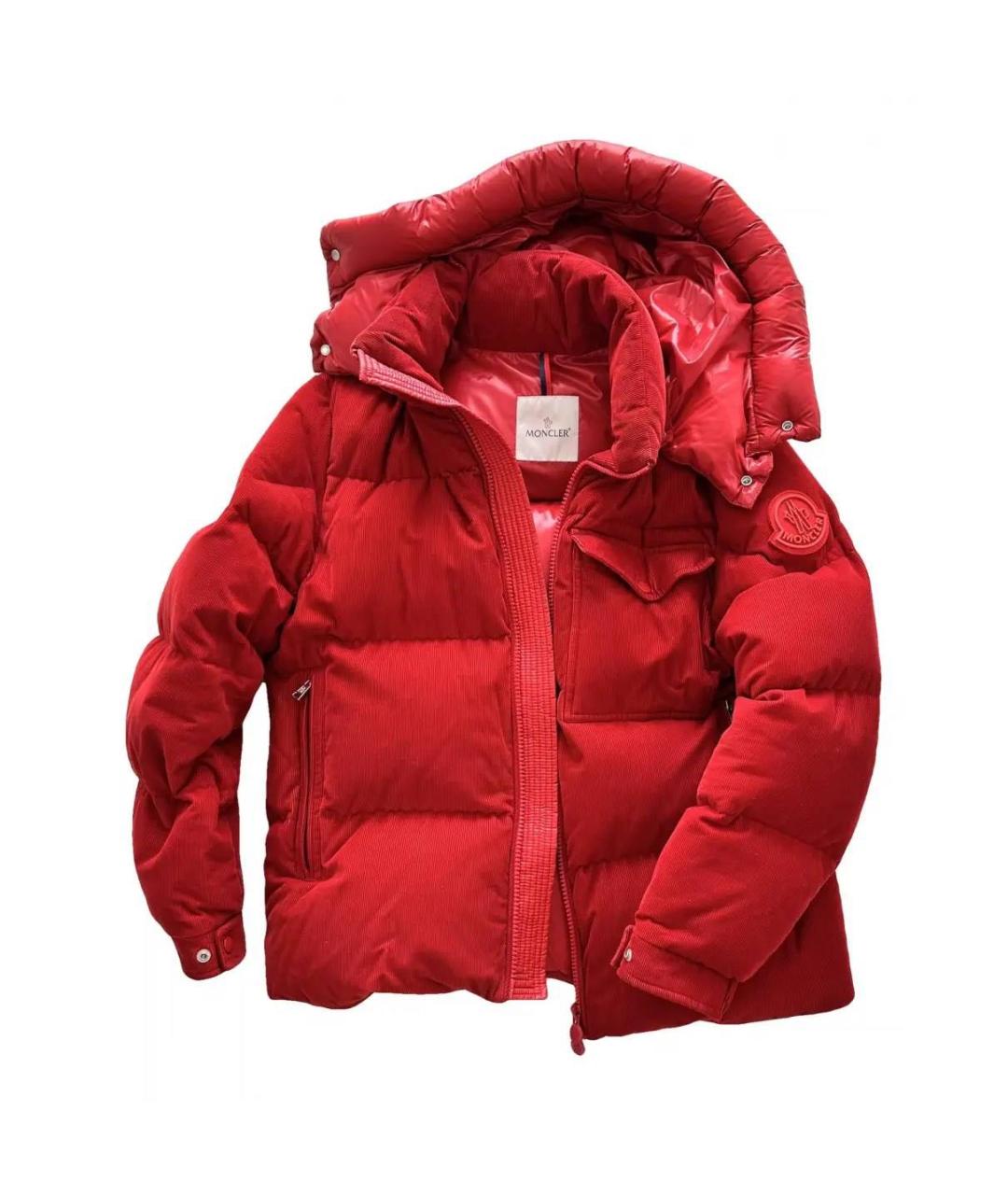 MONCLER Красный пуховик, фото 4