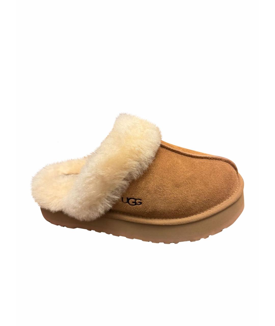 UGG AUSTRALIA Коричневые замшевые мюли, фото 1