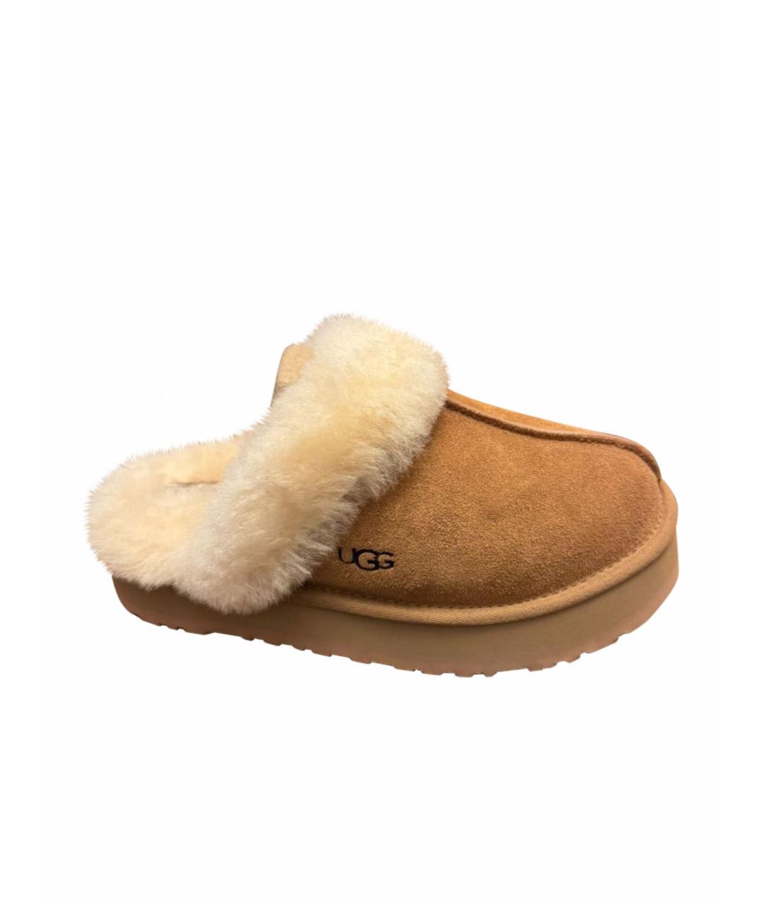 UGG AUSTRALIA Коричневые замшевые мюли, фото 5