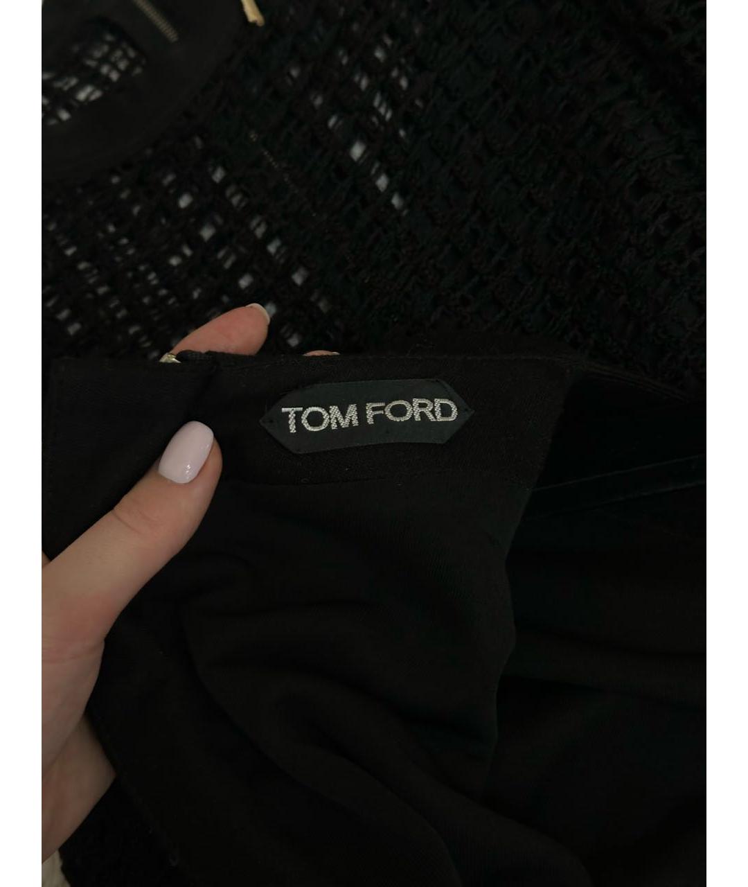 TOM FORD Черное вискозное коктейльное платье, фото 4