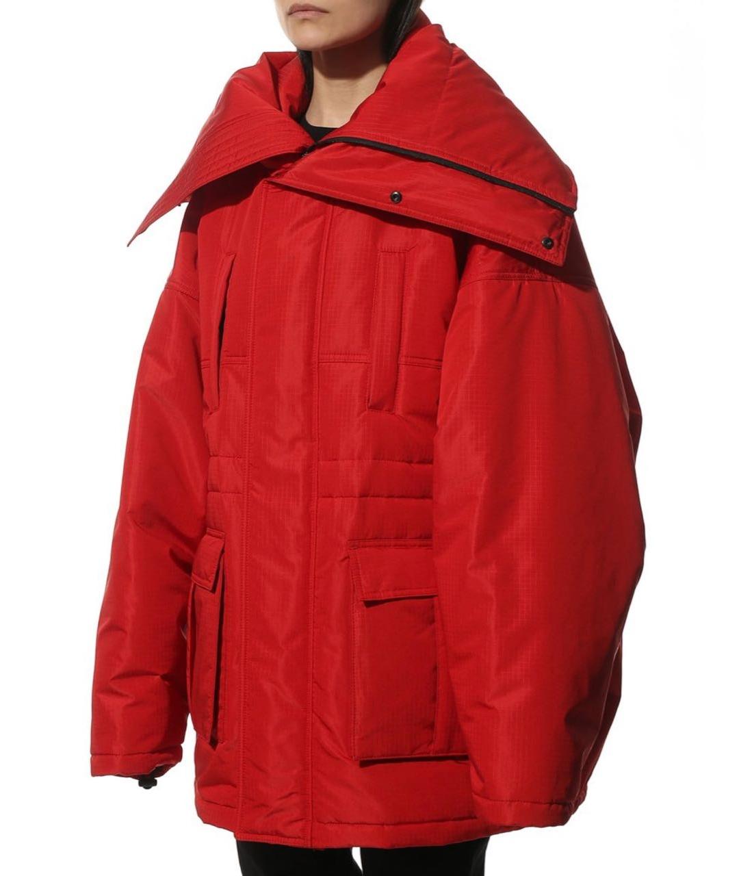 BALENCIAGA Красная полиэстеровая парка, фото 2