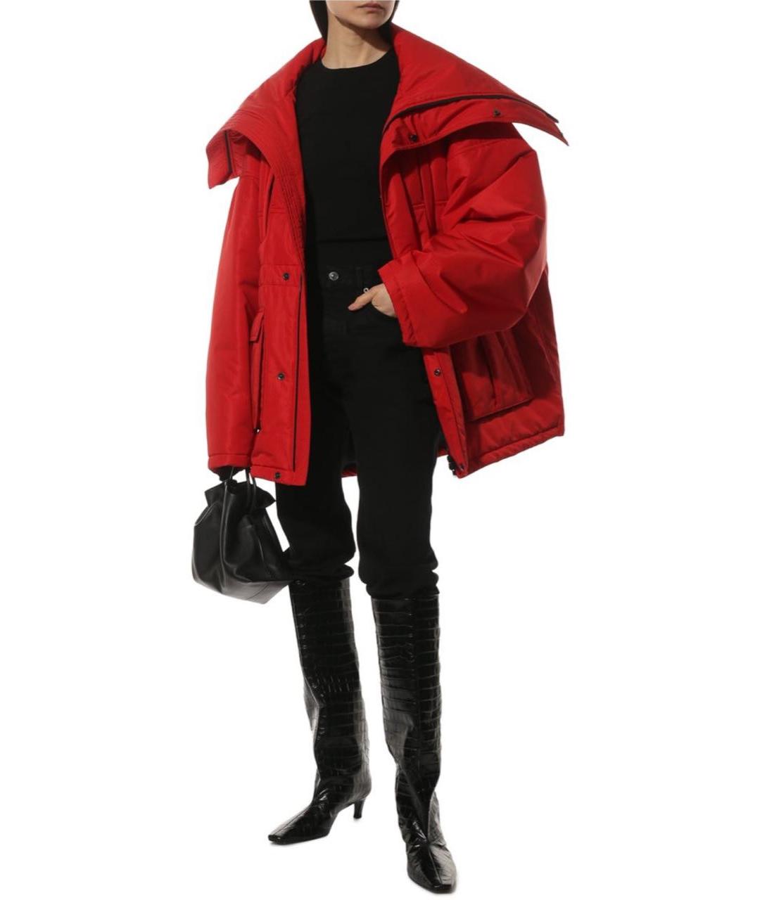 BALENCIAGA Красная полиэстеровая парка, фото 4